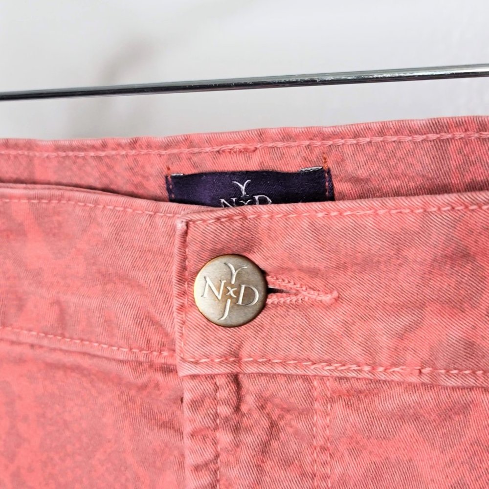 Nydj Sheri Python Print Coral Pink/Orange Made In… - image 3